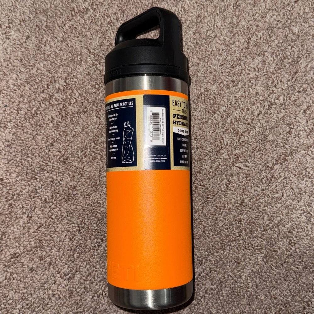 YETI Rambler 18 oz Bottle - Orange - king crab orange - Picture 2 of 2